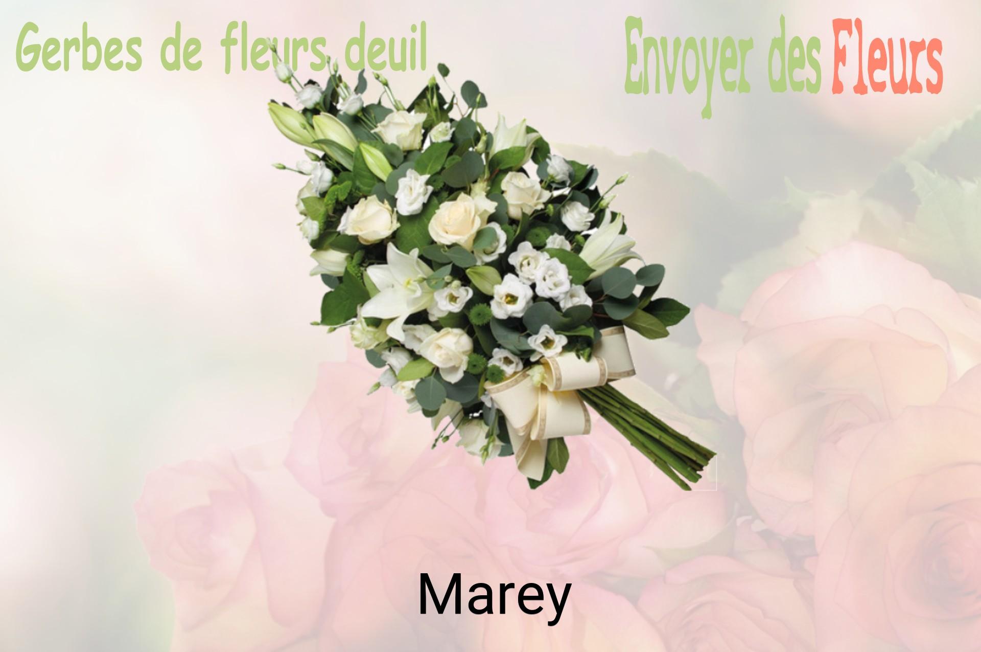 Gerbe de fleurs de deuil livrée à Marey